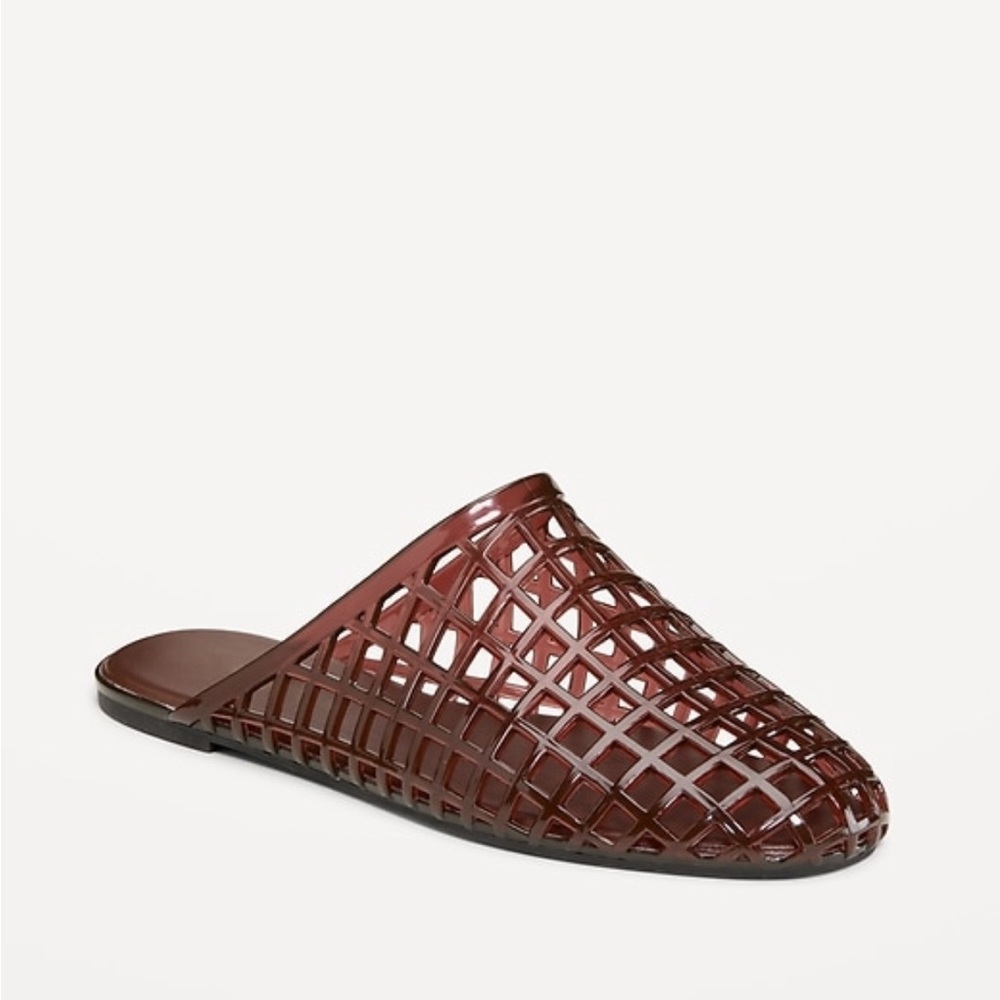 Old Navy Brown Lattice Mule Clogs